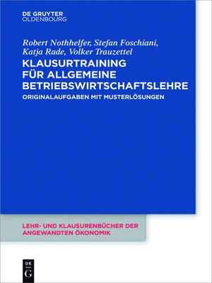 cover image of Klausurtraining für allgemeine Betriebswirtschaftslehre